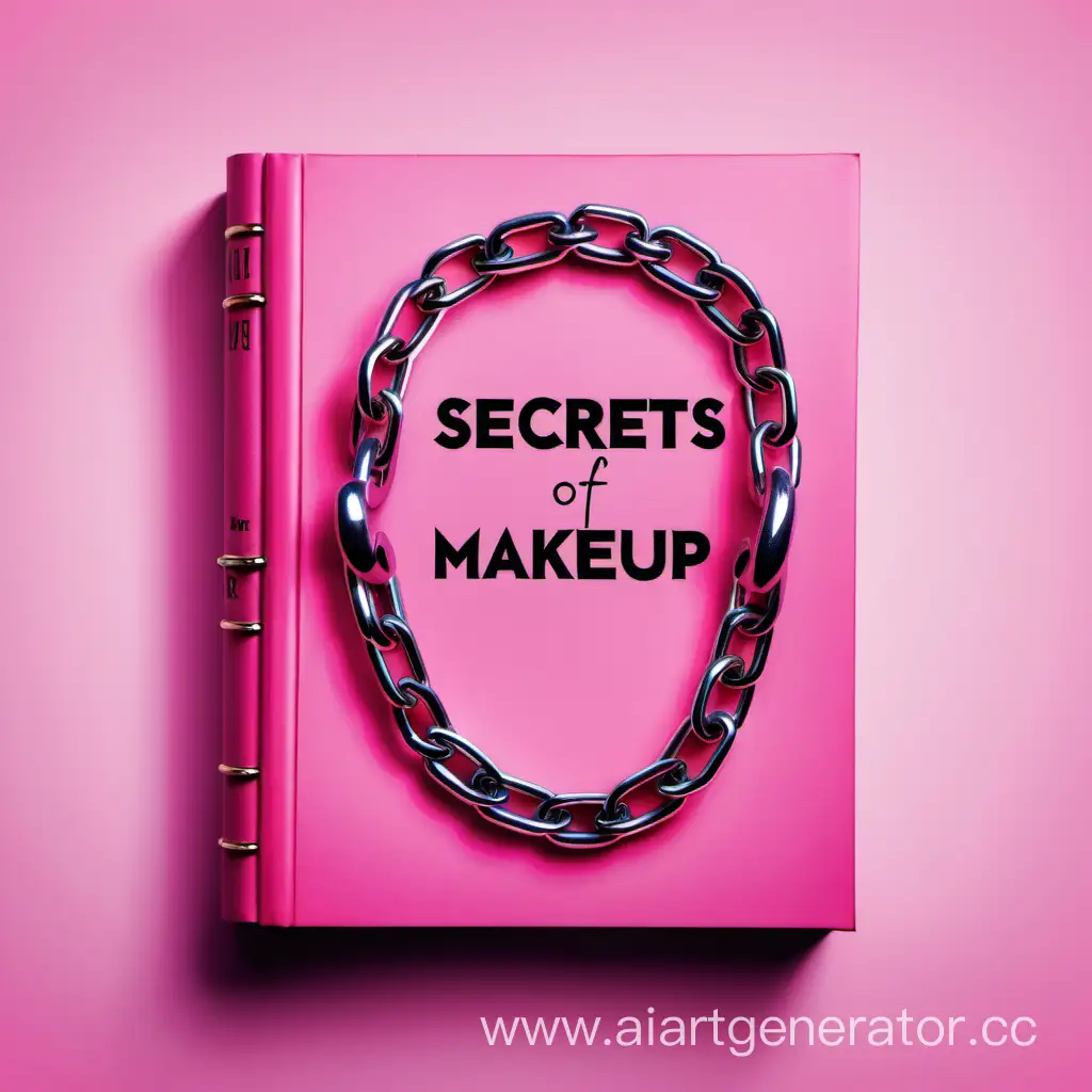 Chained-Book-Secrets-of-Makeup-Unveiled-in-Pink-Elegance