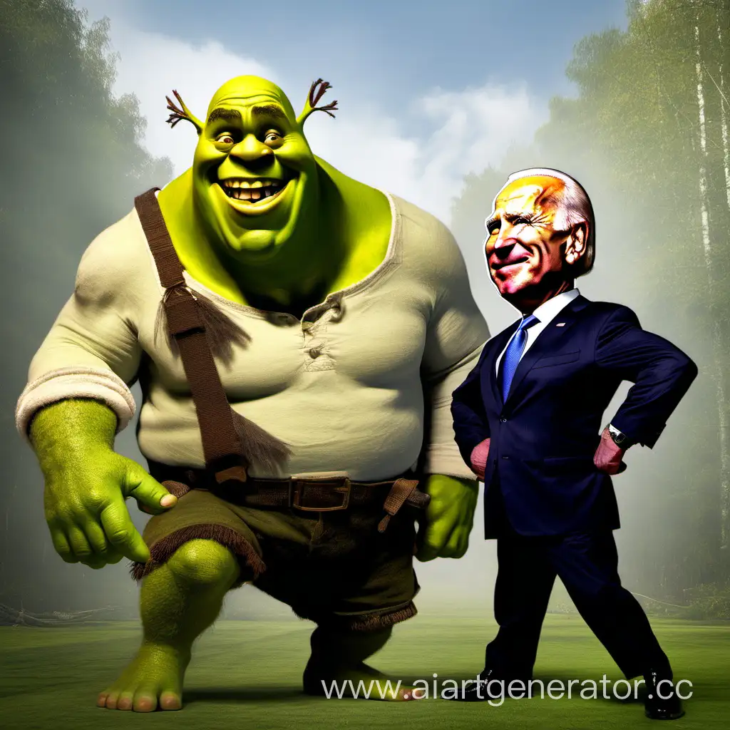Biden and Shrek vs Putin and Gorynych