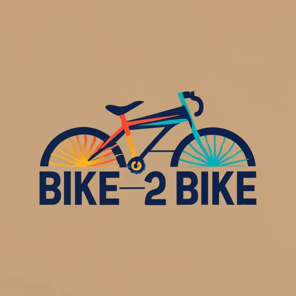 LOGO-Design-For-Bike2Bike-Futuristic-Bike-Emblem-with-Striking-Typography
