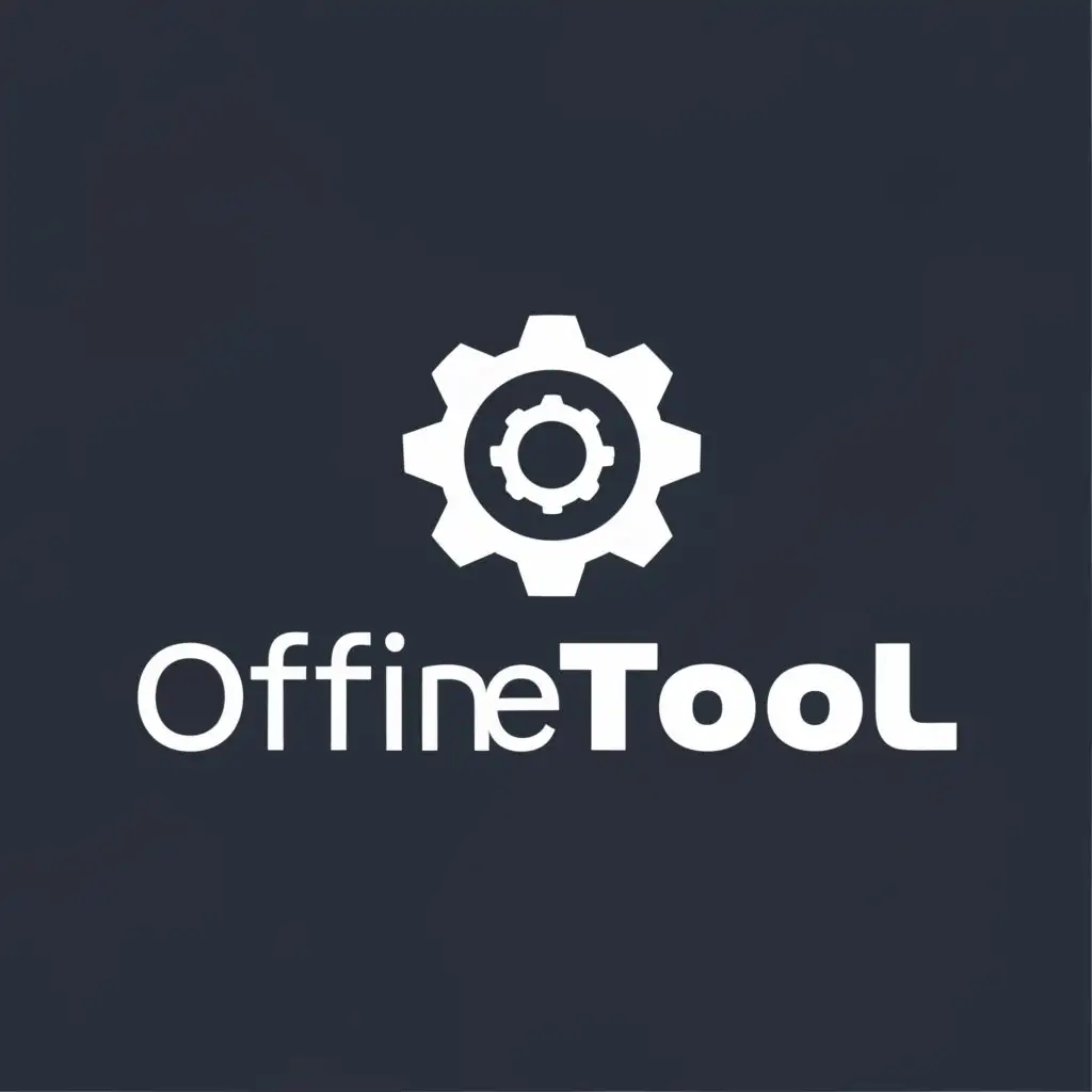 a logo design,with the text "OfflineTool", main symbol:Logo Name,Moderate,clear background
