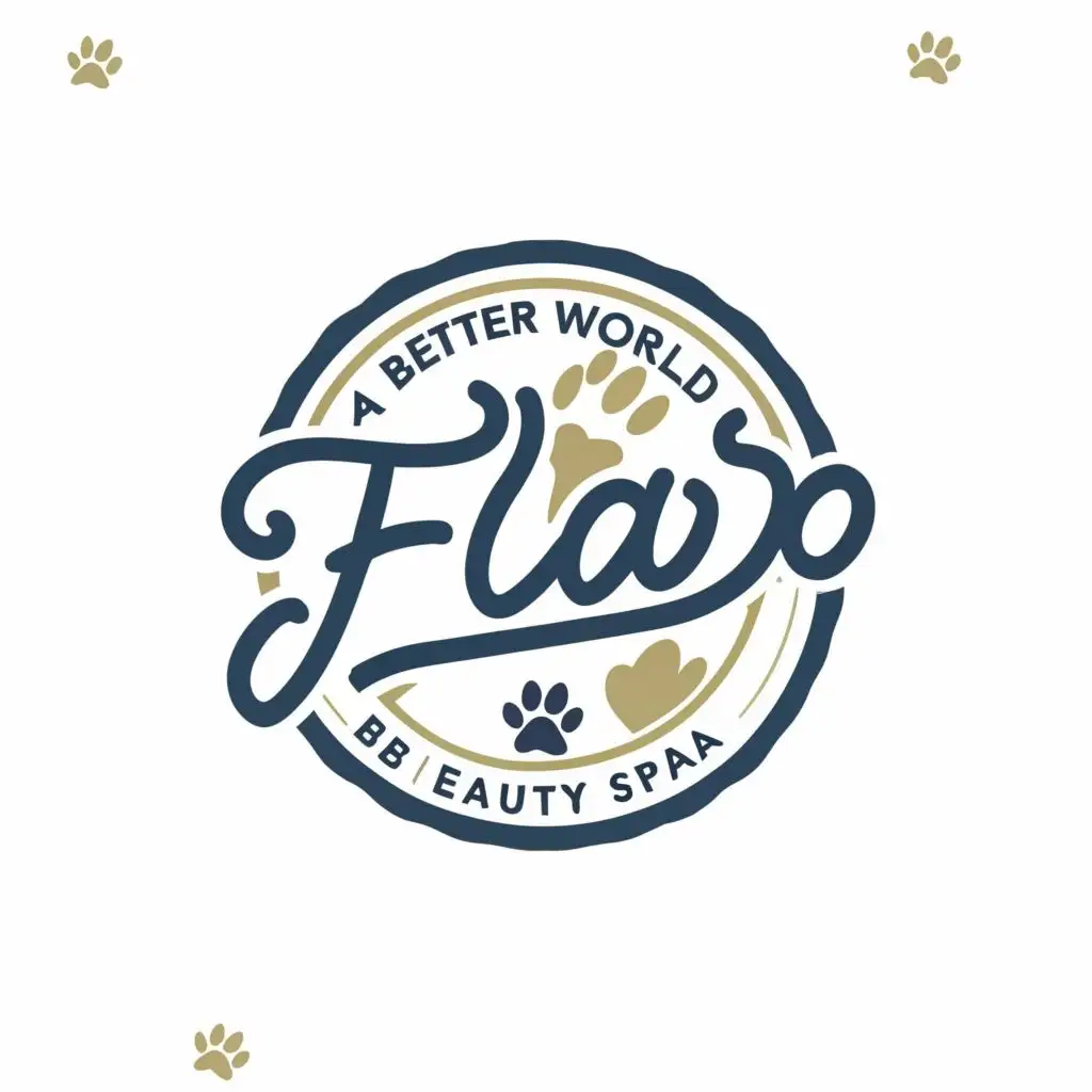 logo, A better world for dogs, with the text "Flab", typography, be used in Beauty Spa industry