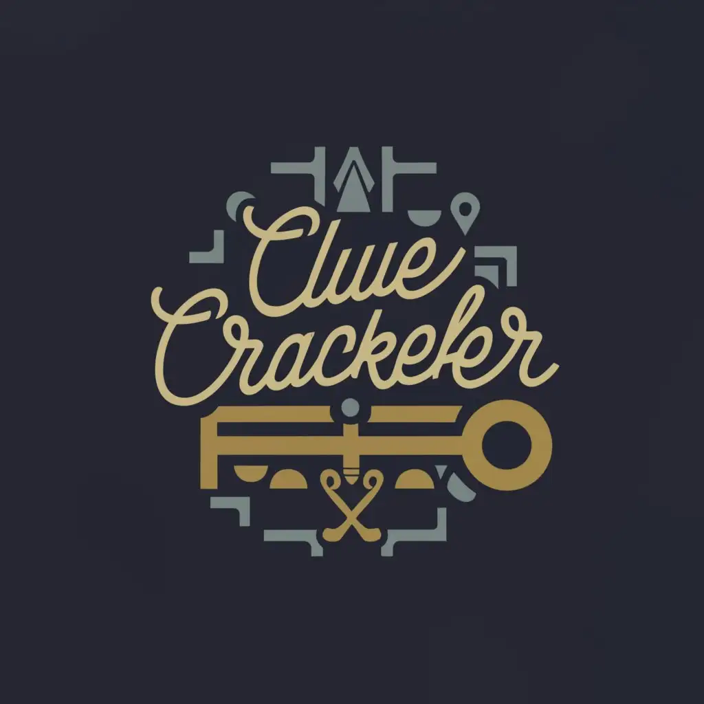 a logo design,with the text "Clue Cracker", main symbol:Pharaonic entertainment project consisting of three rooms. Each room is a set of puzzles that the player must solve to get out of it,Moderate,be used in Entertainment industry,clear background