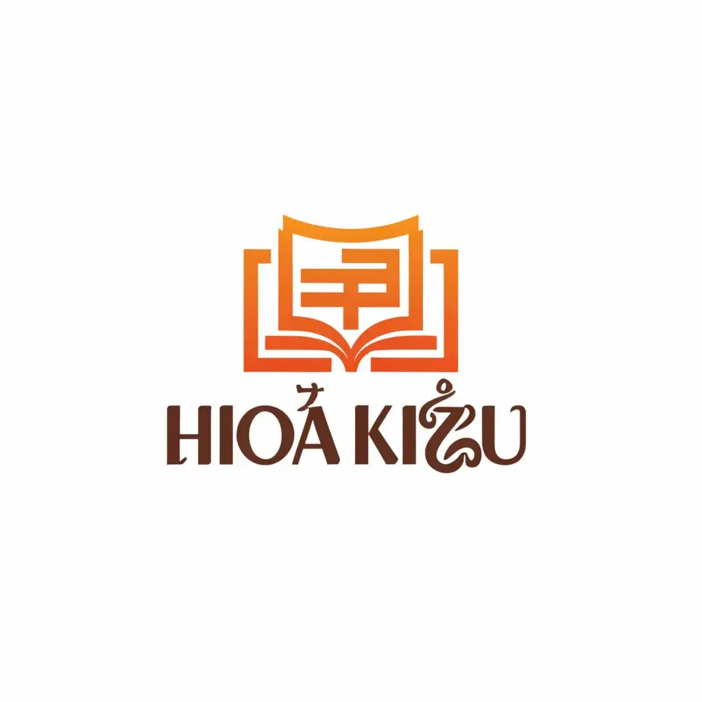 a logo design,with the text "Hoa Kiều", main symbol:Chinese book,Moderate,be used in Education industry,clear background