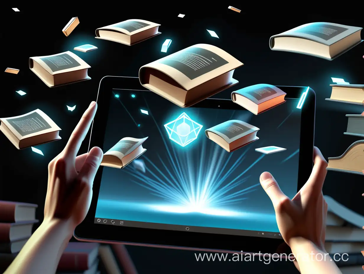 Exploring-Cyberspace-Tablet-Unveiling-Books-Holograms