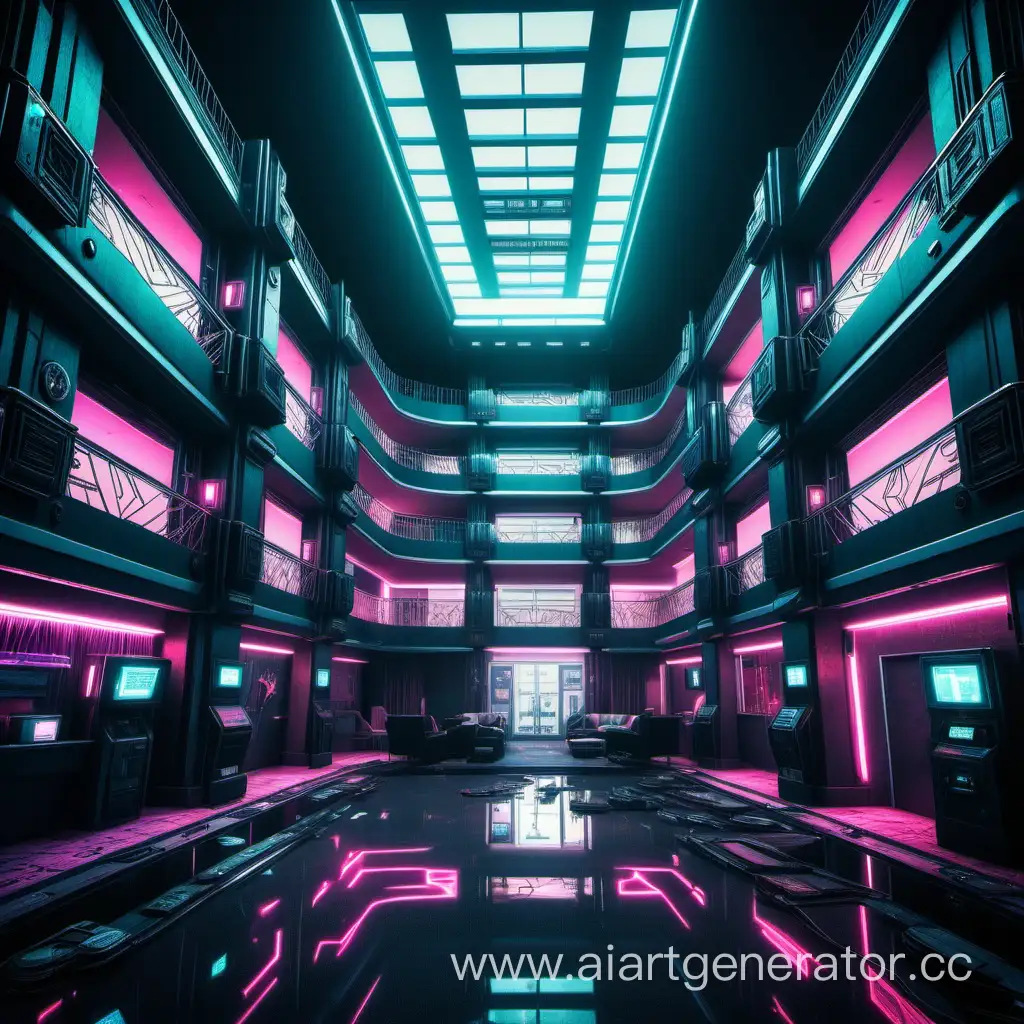 Futuristic-Cyberpunk-Hotel-in-Vibrant-Neon-Lights
