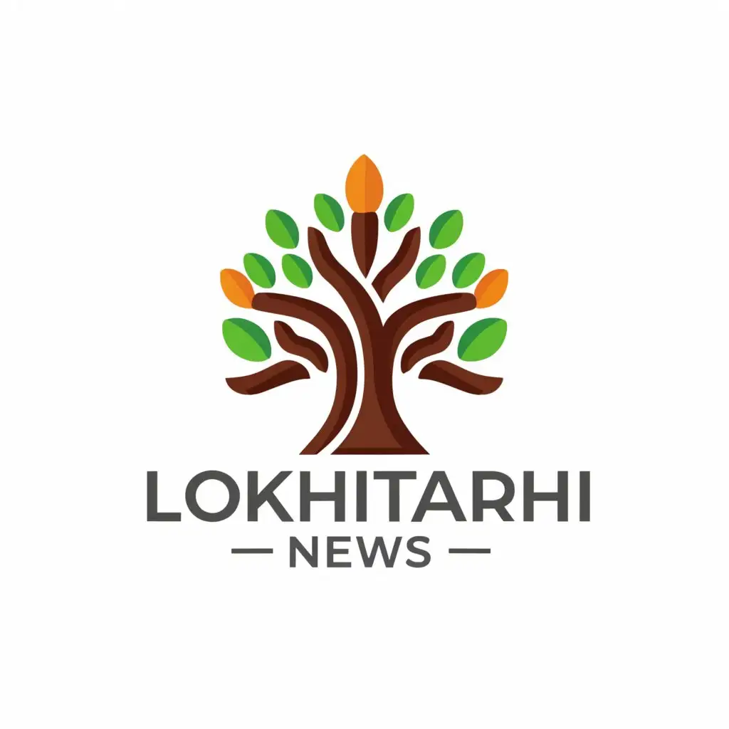 a logo design,with the text "lokhitarthnews", main symbol:unique,Moderate,clear background
