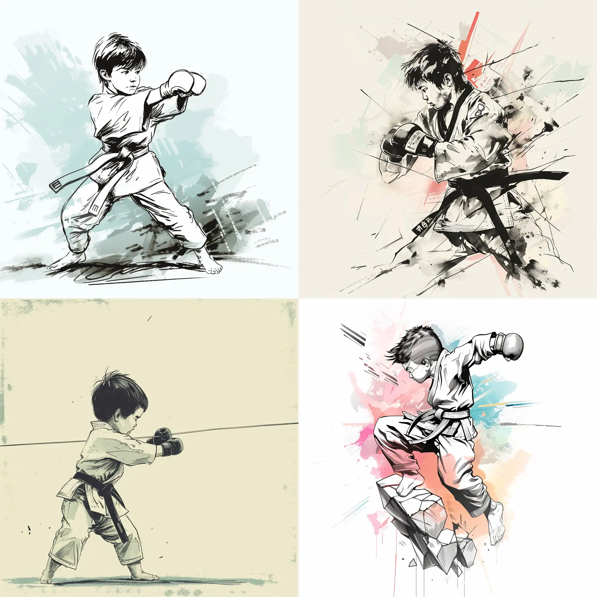 Dynamic-Karate-Boy-in-Eve-Ventrue-Style-Illustration