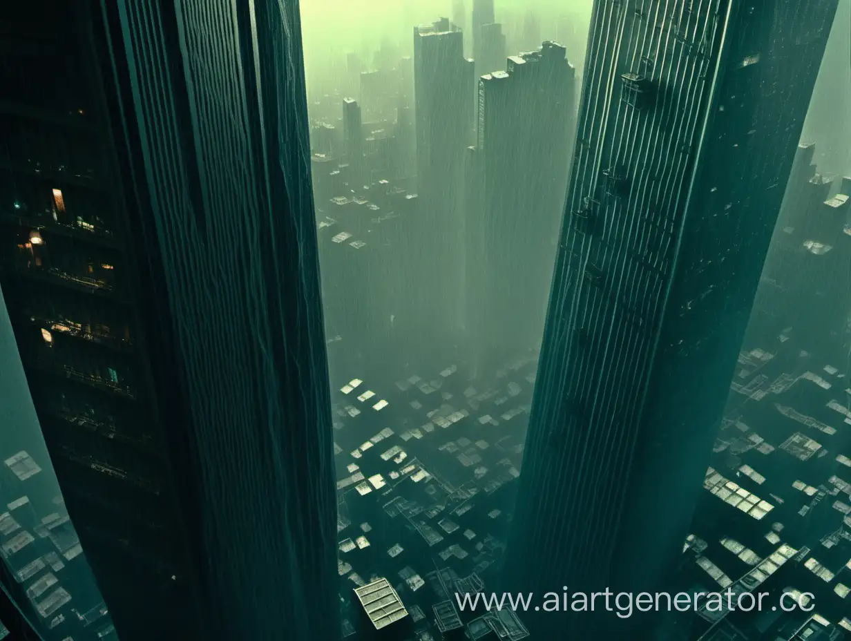 Urban-Dystopia-Rainy-Cityscape-from-Skyscraper-Heights