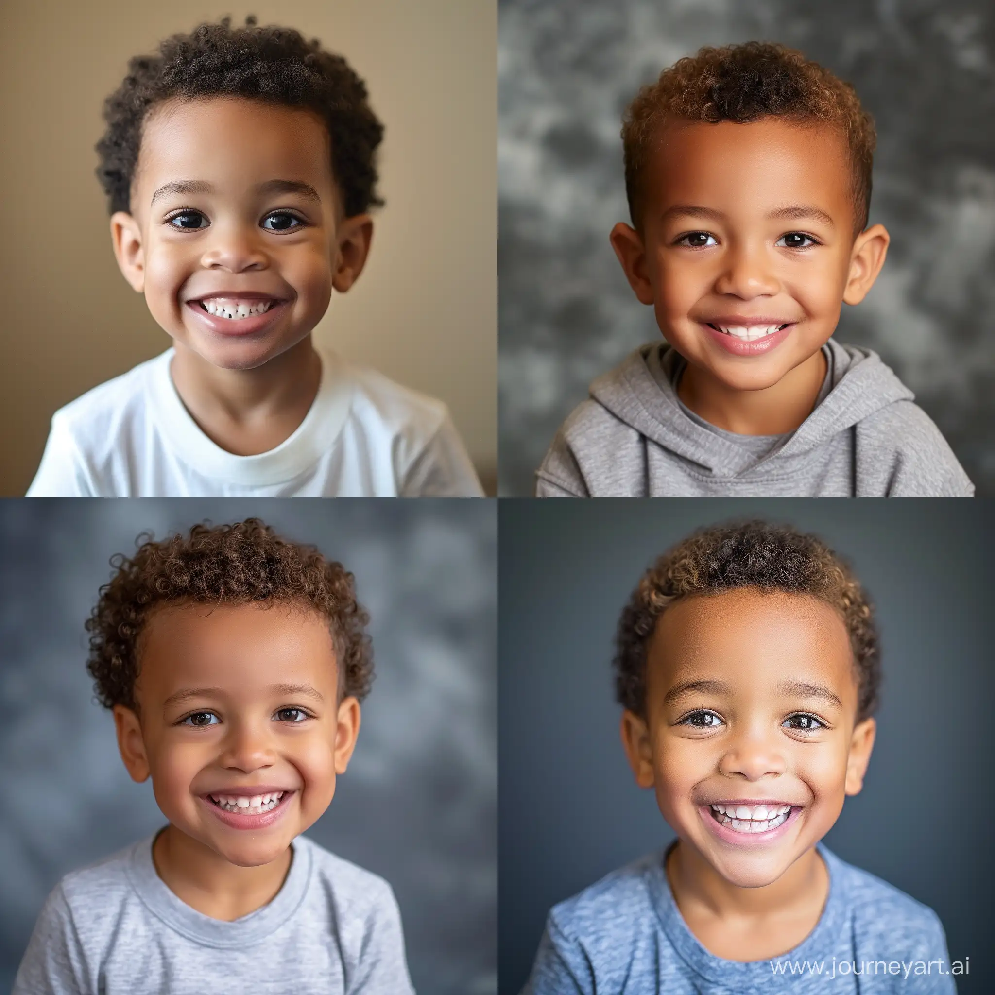 preschool-age boy smiles at the camera