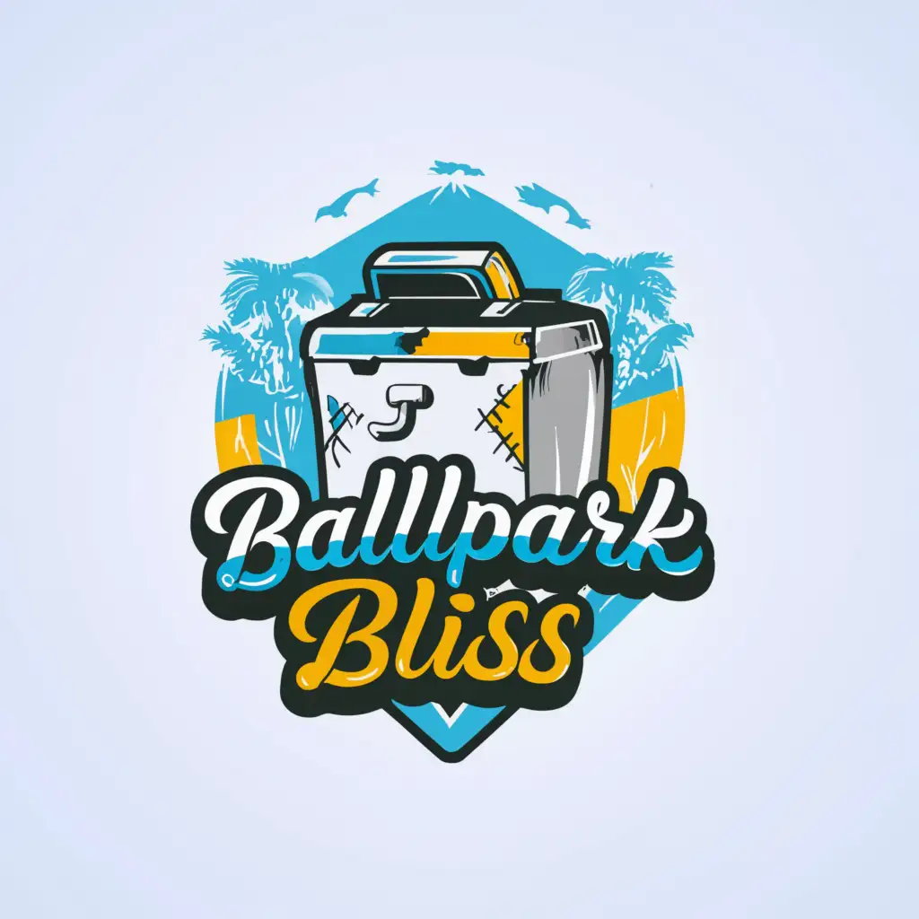 LOGO Design for Ballpark Bliss Ice Chest Symbolizes Refreshment and ...