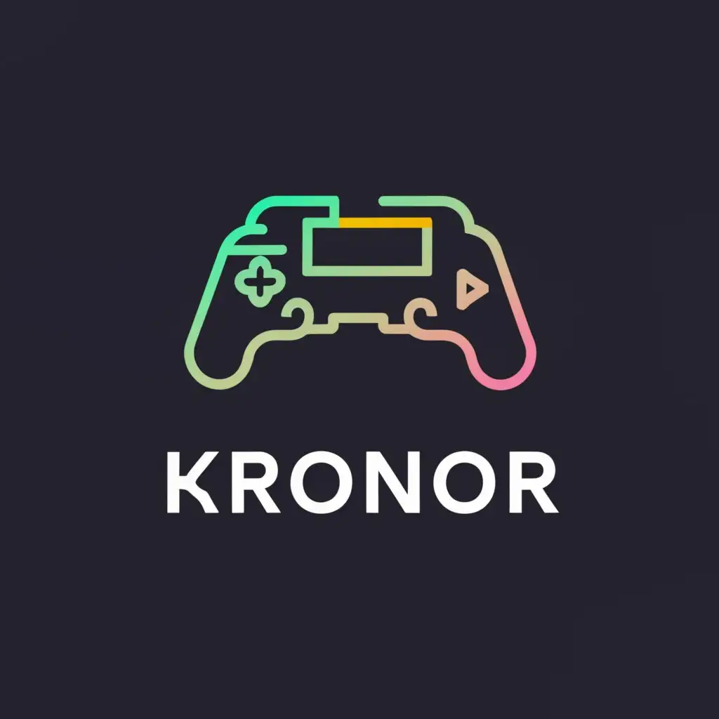 a logo design,with the text "KRONOR", main symbol:Computer games,Moderate,be used in Technology industry,clear background