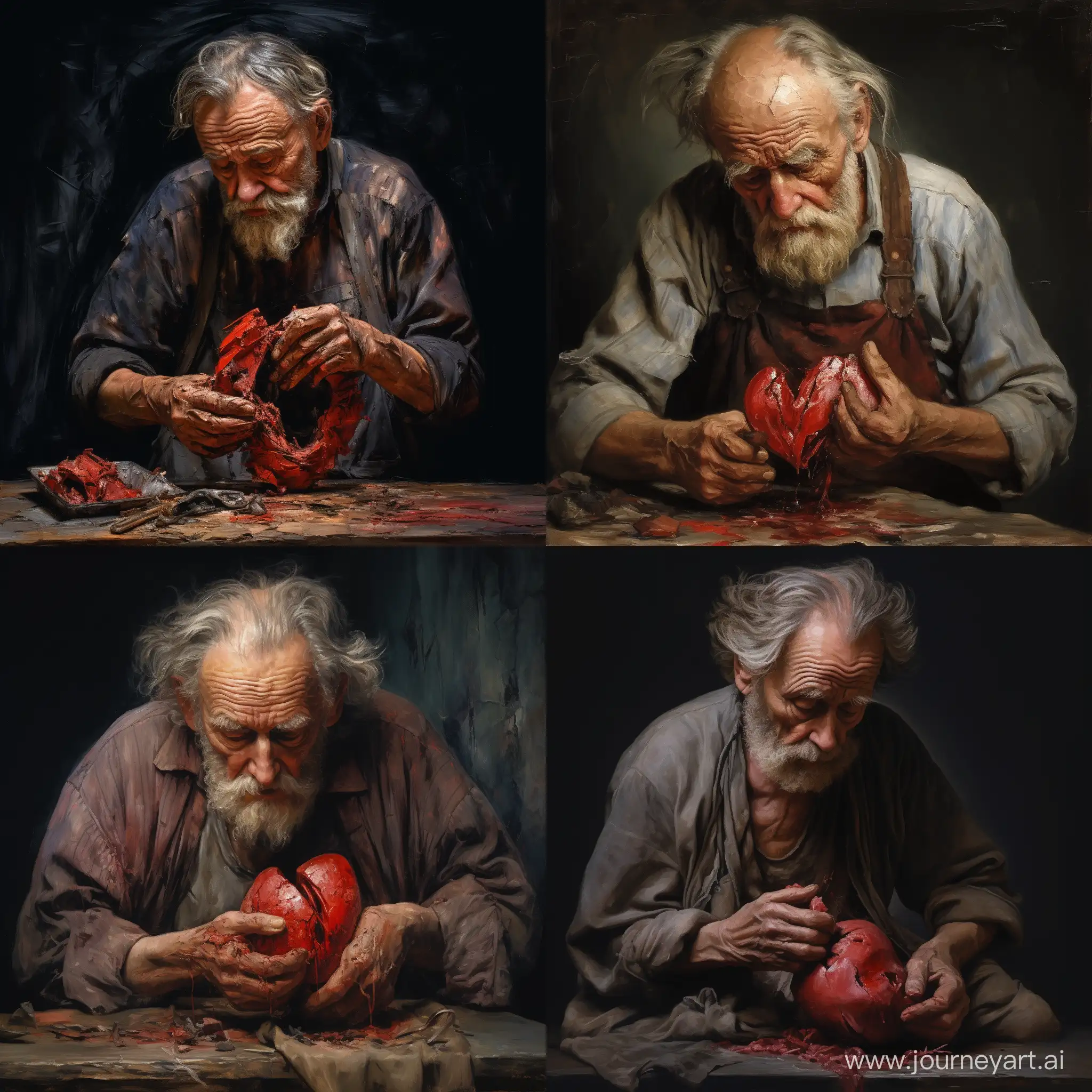 Elderly-Artisan-Mends-A-Fractured-Heart-Emotional-Oil-Painting-in-Rubens-Style