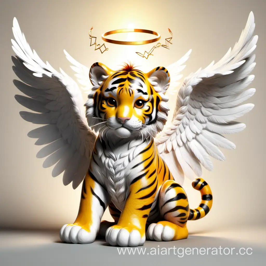 Солнечная тигрица с крыльями ангела