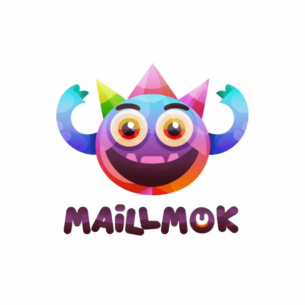 a logo design,with the text "MailAmok", main symbol:happy Monster,complex,be used in Events industry,clear background