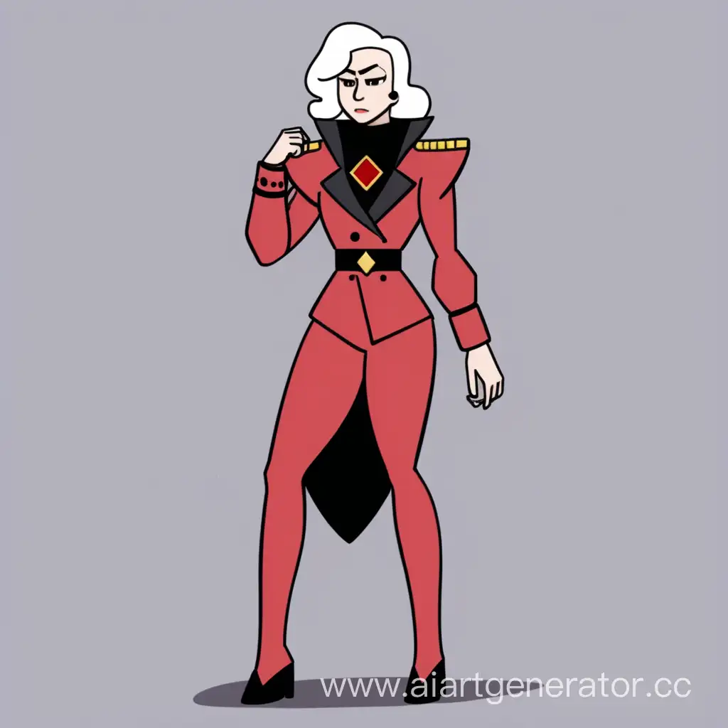 Red diamond; Steven universe style; woman; dictator's clothes 
