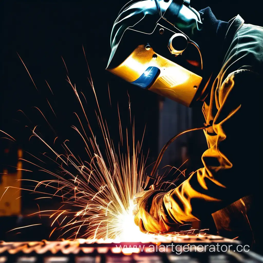 Welder-Working-with-Bright-Sparks-Flying