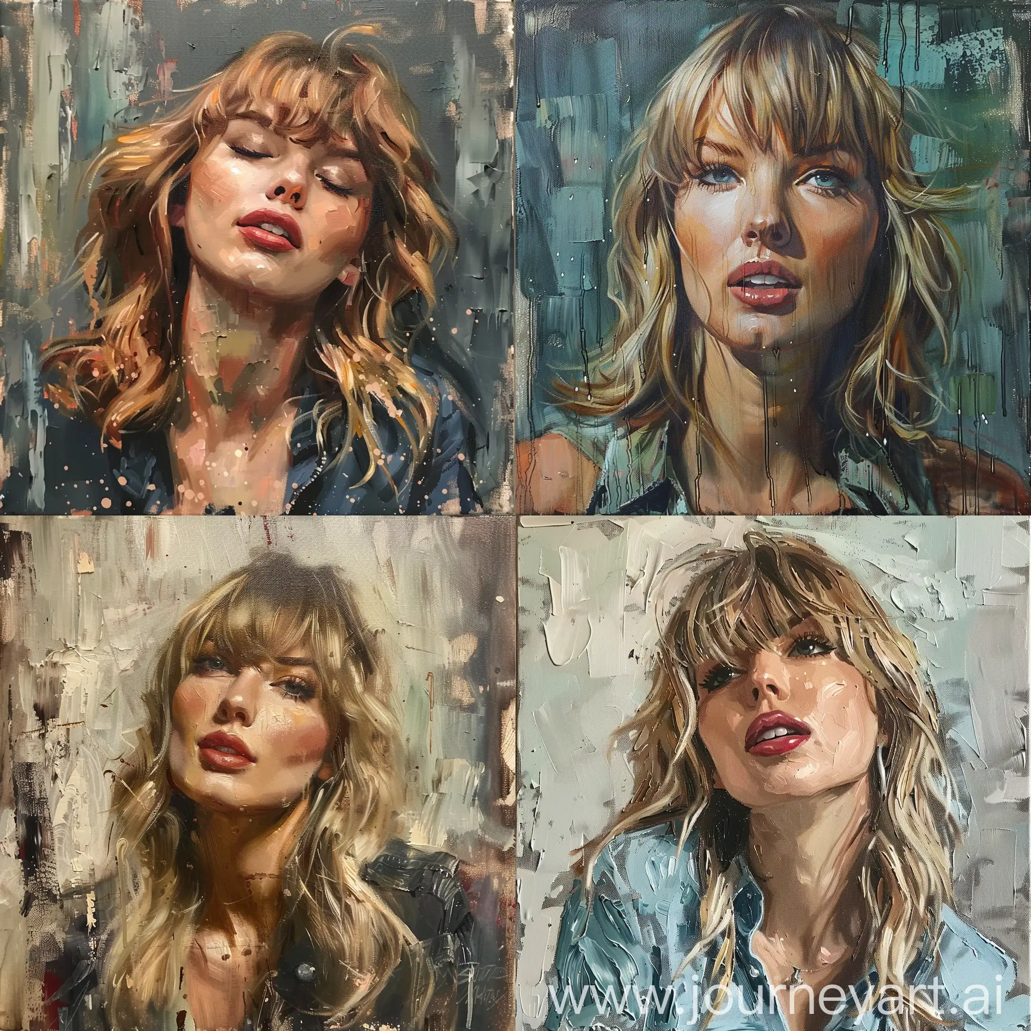 Taylor Swift in oil painting style