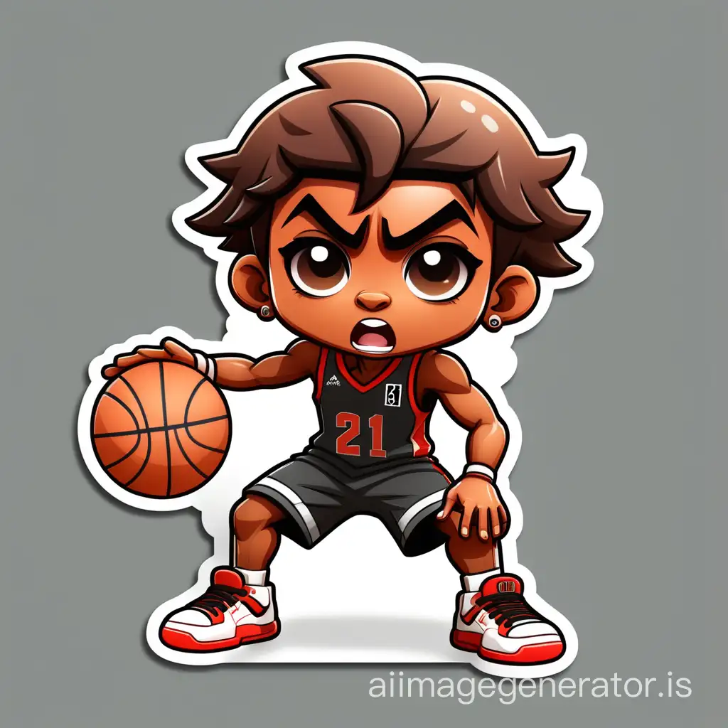 Surprise Sticker Style Basketball Player Chibi Character