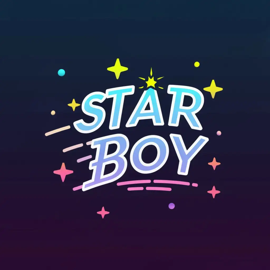 a logo design,with the text "Star Boy", main symbol:Shooting Star,Moderate,clear background