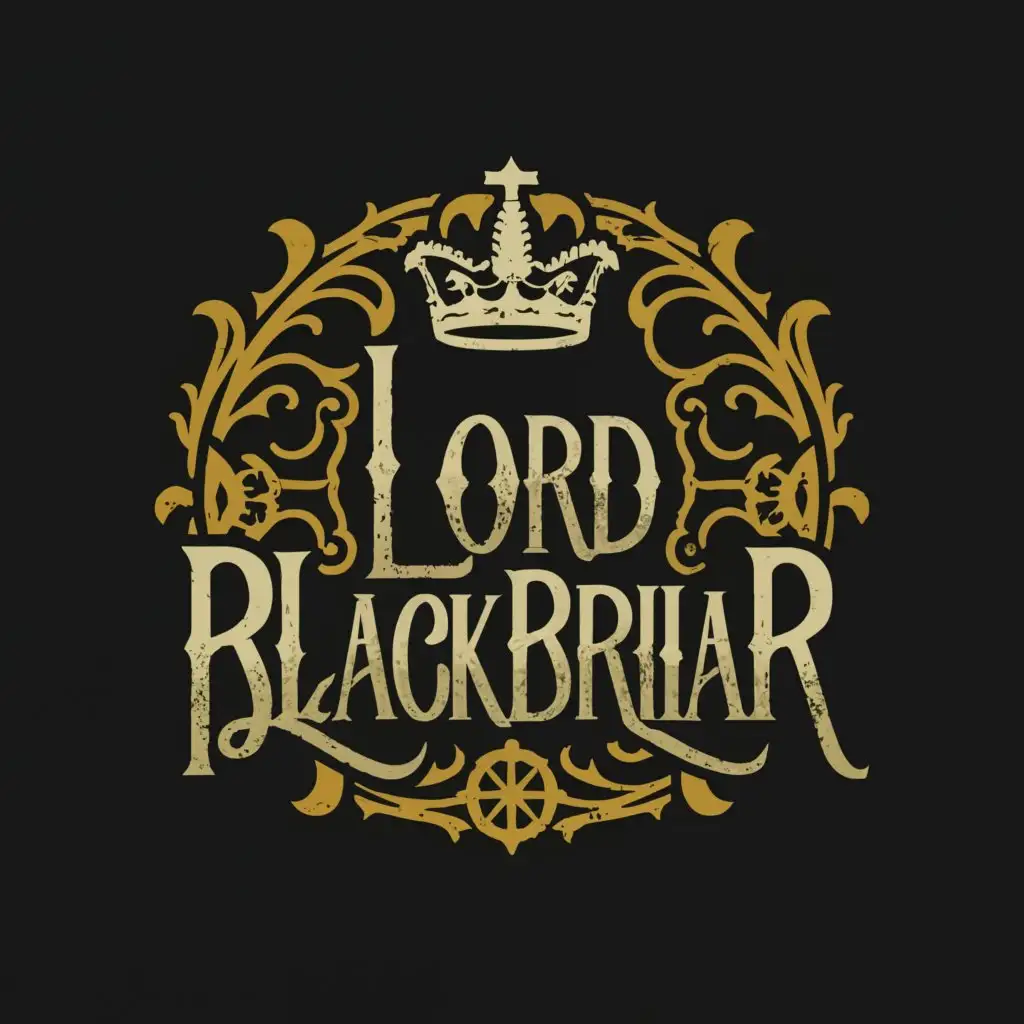 a logo design,with the text "Lord Blackbriar", main symbol:Crown,Moderate,be used in Entertainment industry,clear background