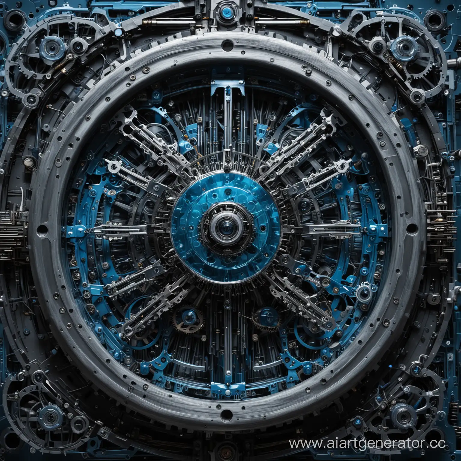 Intricate-Blue-and-Black-Clockwork-Contraption-Emitting-Energetic-Aura