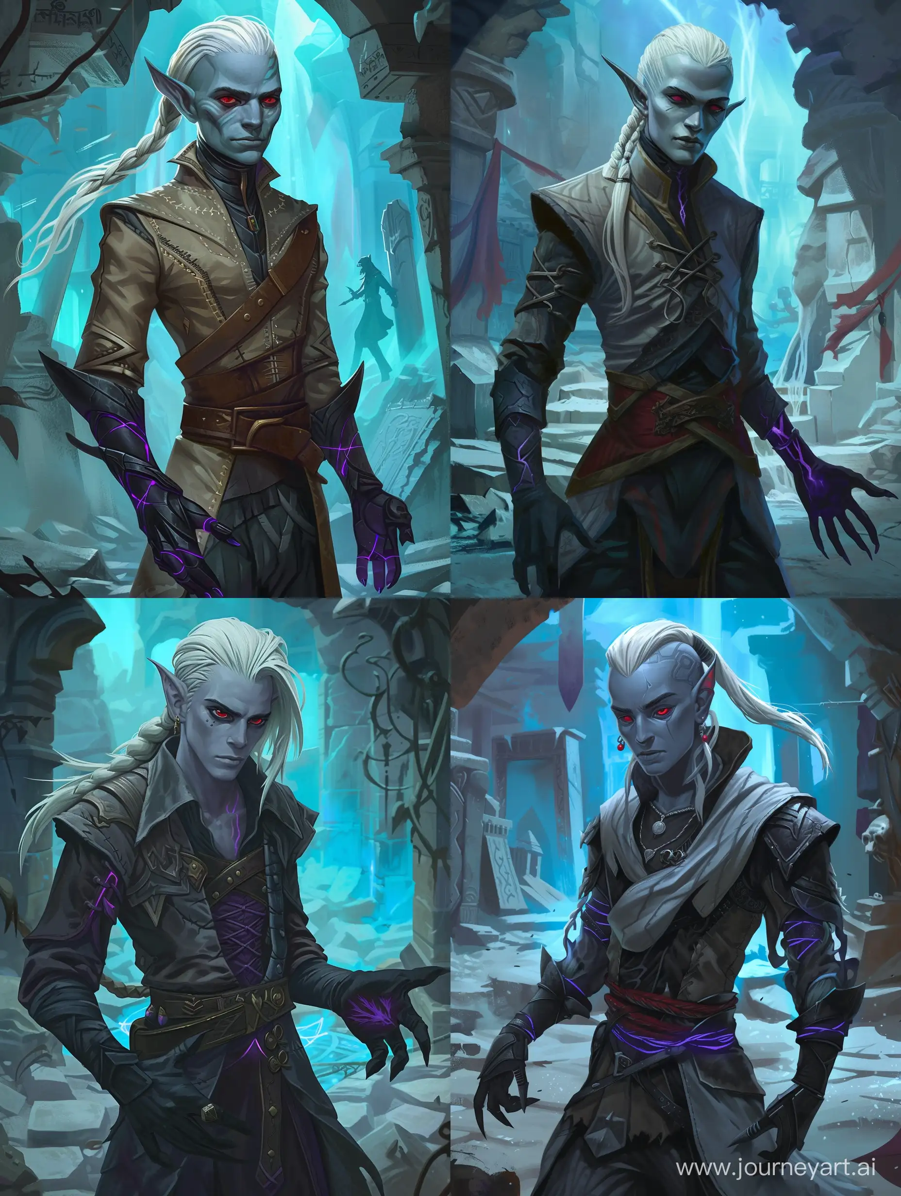 Calm-Young-Drow-Rogue-in-Assassin-Attire-Amid-Underground-Temple-Ruins