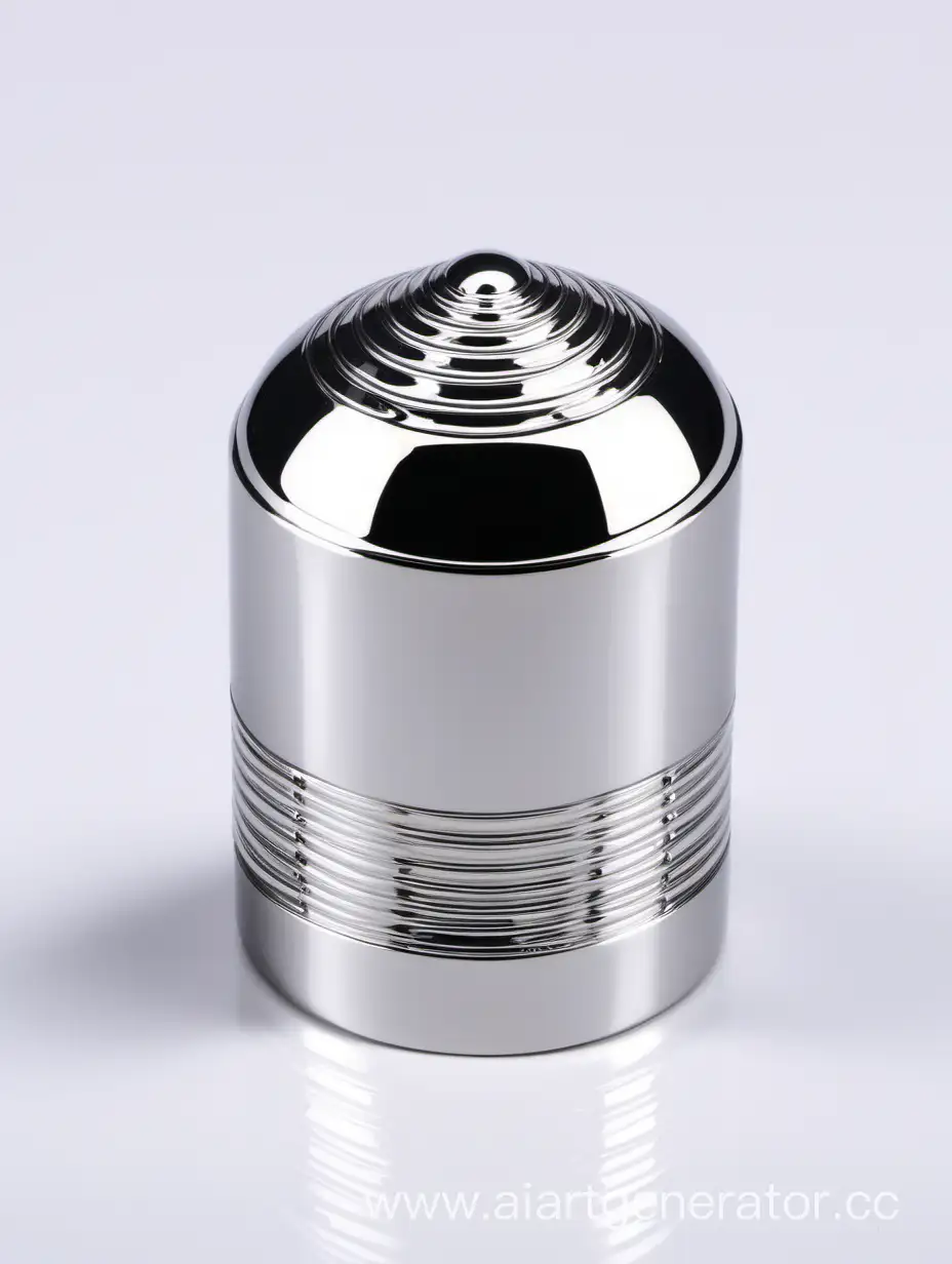 Zamac Perfume decorative ornamental long cap, LINES metallizing finish