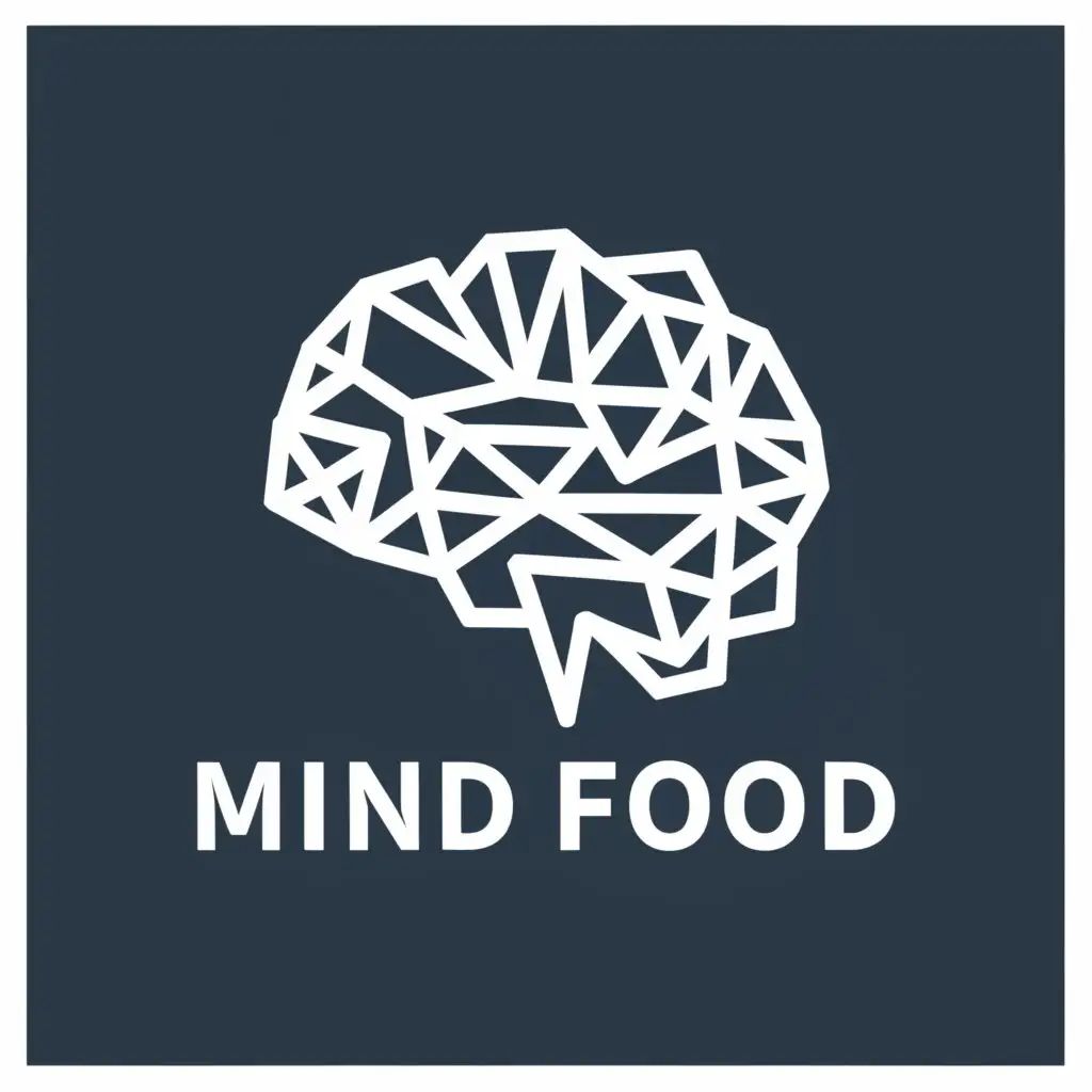 a logo design,with the text "Mind Food", main symbol:Brain,Moderate,be used in Education industry,clear background