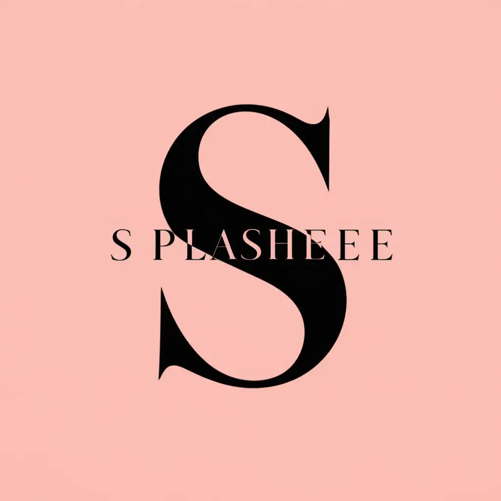 logo, s, with the text "Splashee", typography, be used in Beauty Spa industry