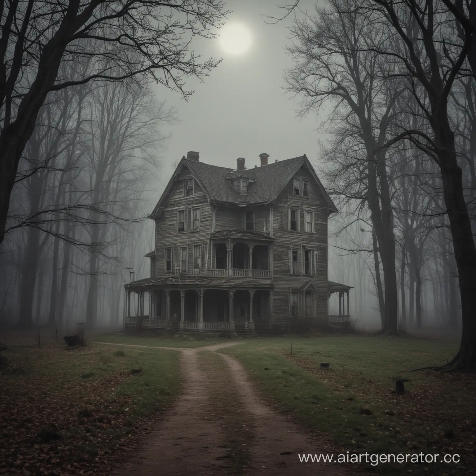 Eerie-Haunted-House-with-Ghostly-Apparitions