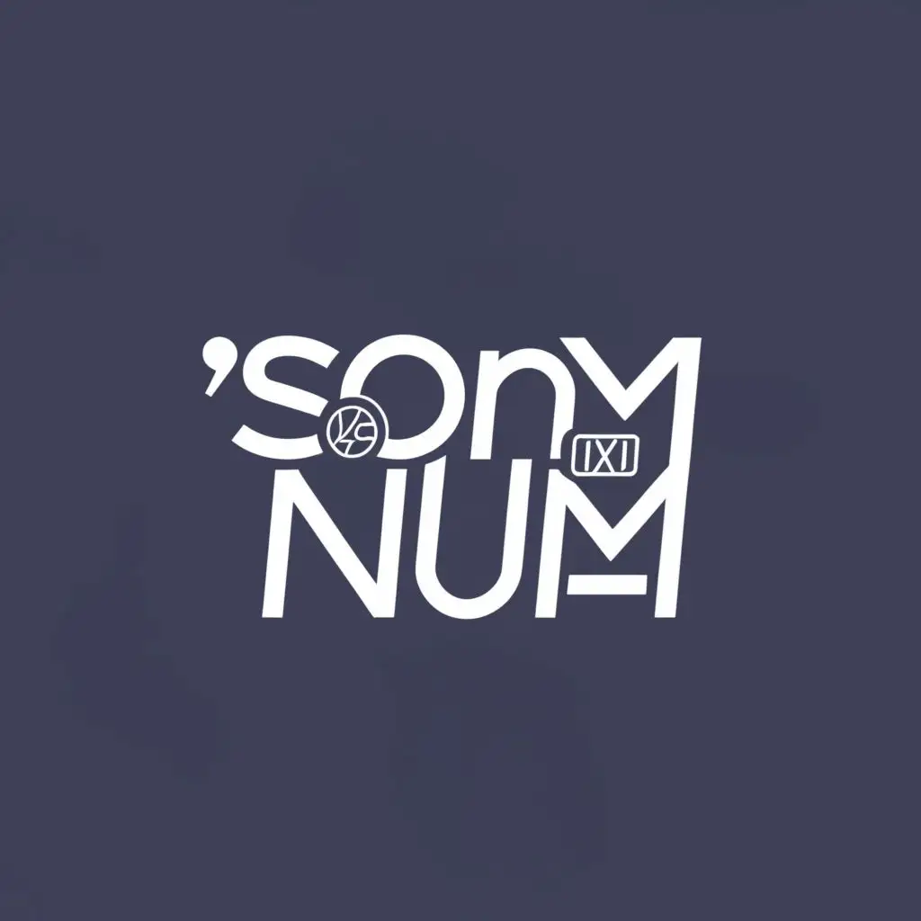 logo, fun and not too serious, simple, easily recognizable Bluetooth-enabled mattress that helps you track your sleep, with the text "Som-Num", typography, be used in Automotive industry