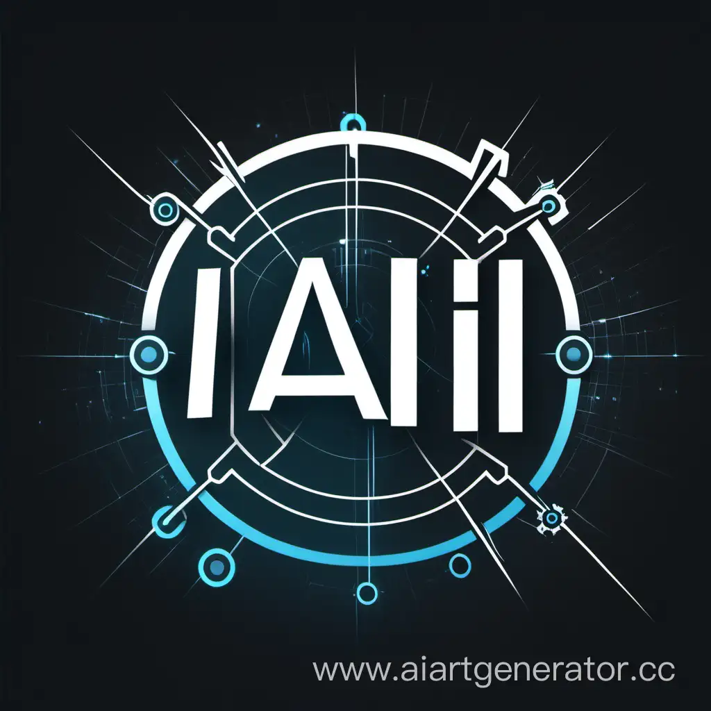 Логотип для телеграмм бота, с названием Ai Progress Bot, желательно на черном фоне и с белыми буквами