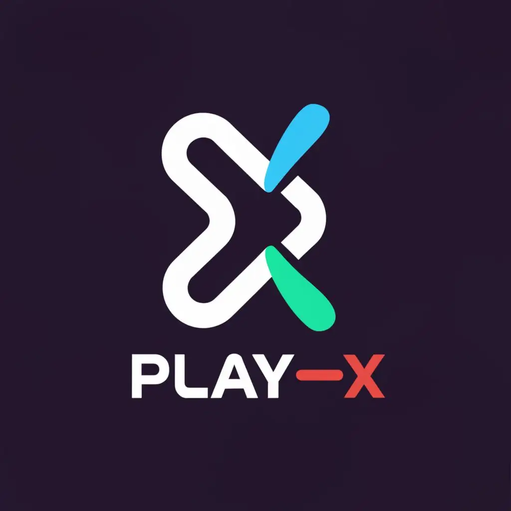 LOGO-Design-for-PLAYX-Bold-Text-with-Minimalist-Symbol-on-Clear-Background