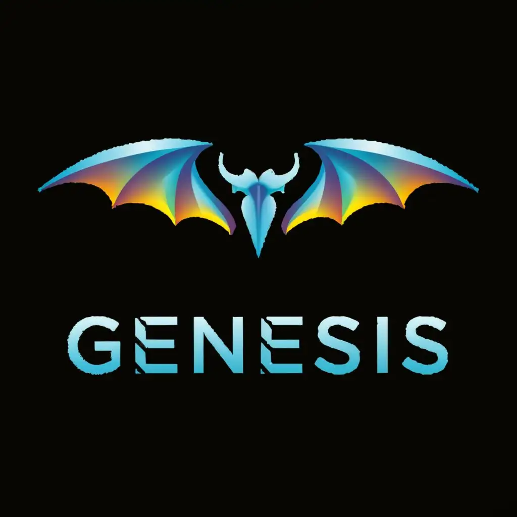 a logo design,with the text "Genesis", main symbol:Dragon,Moderate,clear background