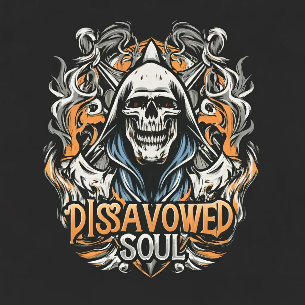 LOGO-Design-For-DISAVOWEDSOUL-Abstract-Fusion-of-Dark-and-Vibrant-Colors-with-Soulful-Typography