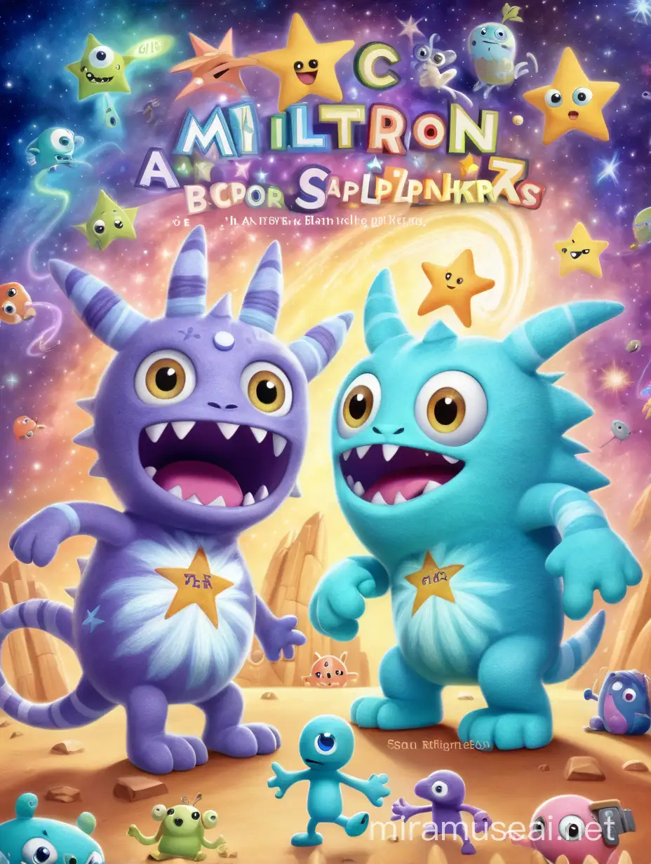  Milly and Milton, as they unite to defeat the star monsters threatening their magical alphabet galaxy. fun and soft colors