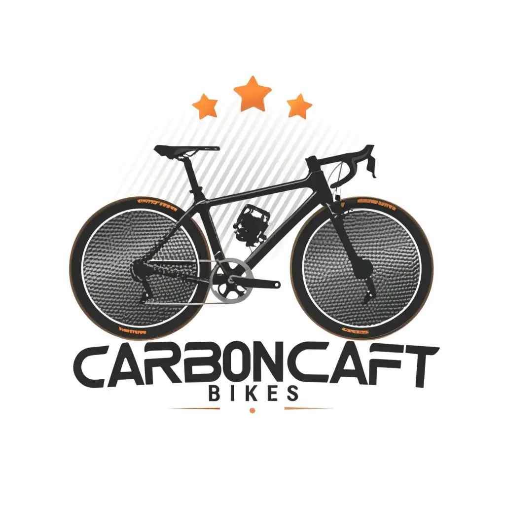 logo, carbon fiber bikes, with the text "CarbonCraft Bikes", typography, be used in Sports Fitness industry