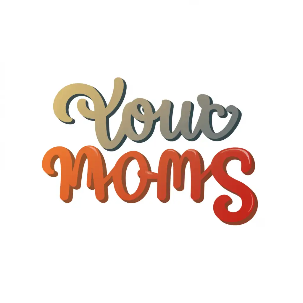 a logo design,with the text "YOUR MOMS", main symbol:"""
LETTER

""",Moderate,clear background