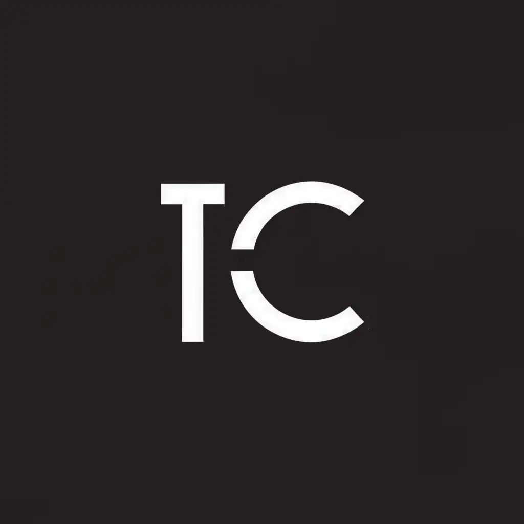 a logo design, with the text 'TC', main symbol: circle, Minimalistic, white background