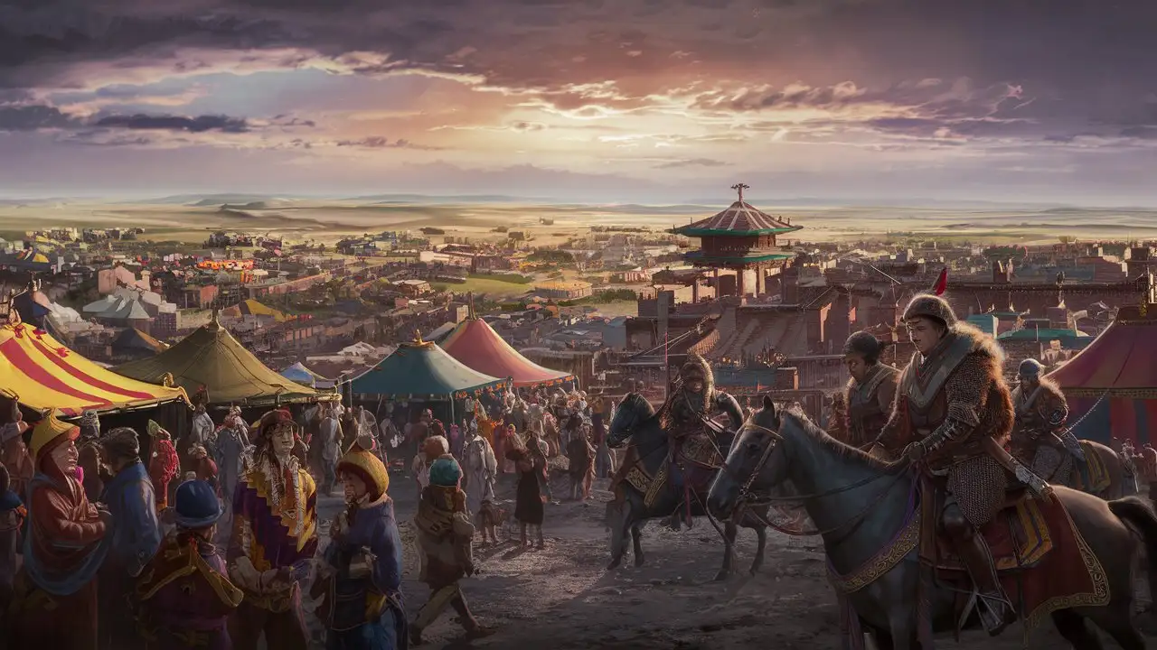 Mongol Empire Powerful Horseback Warriors Conquering Vast Lands