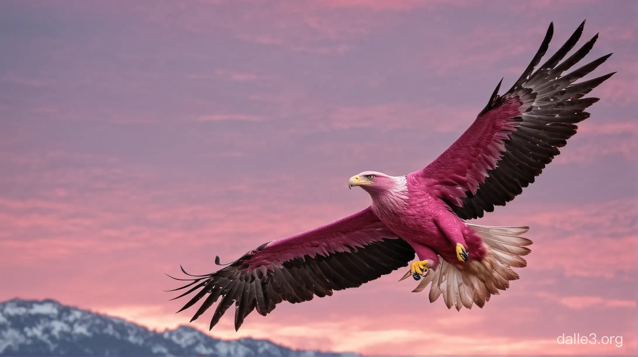 pink soaring eagle