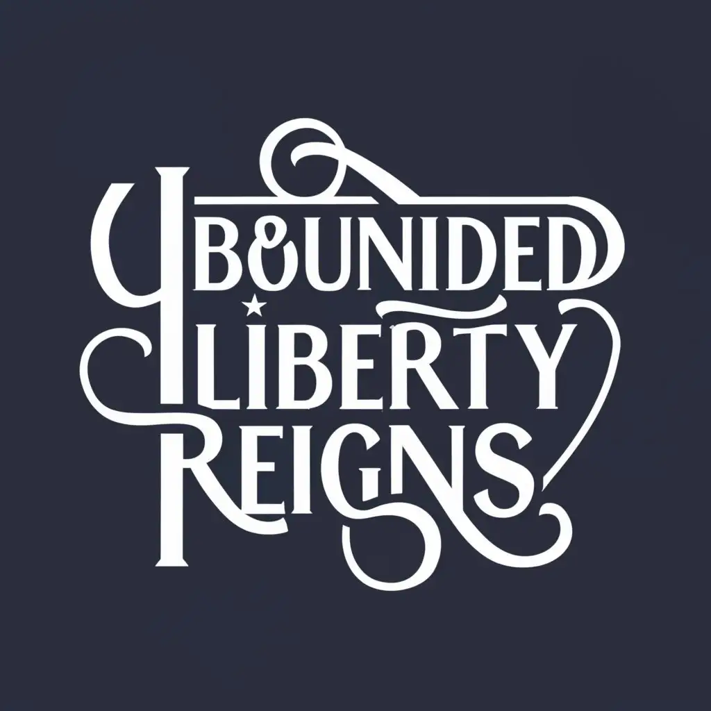 a logo design,with the text "Unbounded Liberty Reigns", main symbol:Unbounded Liberty Reigns,Moderate,clear background