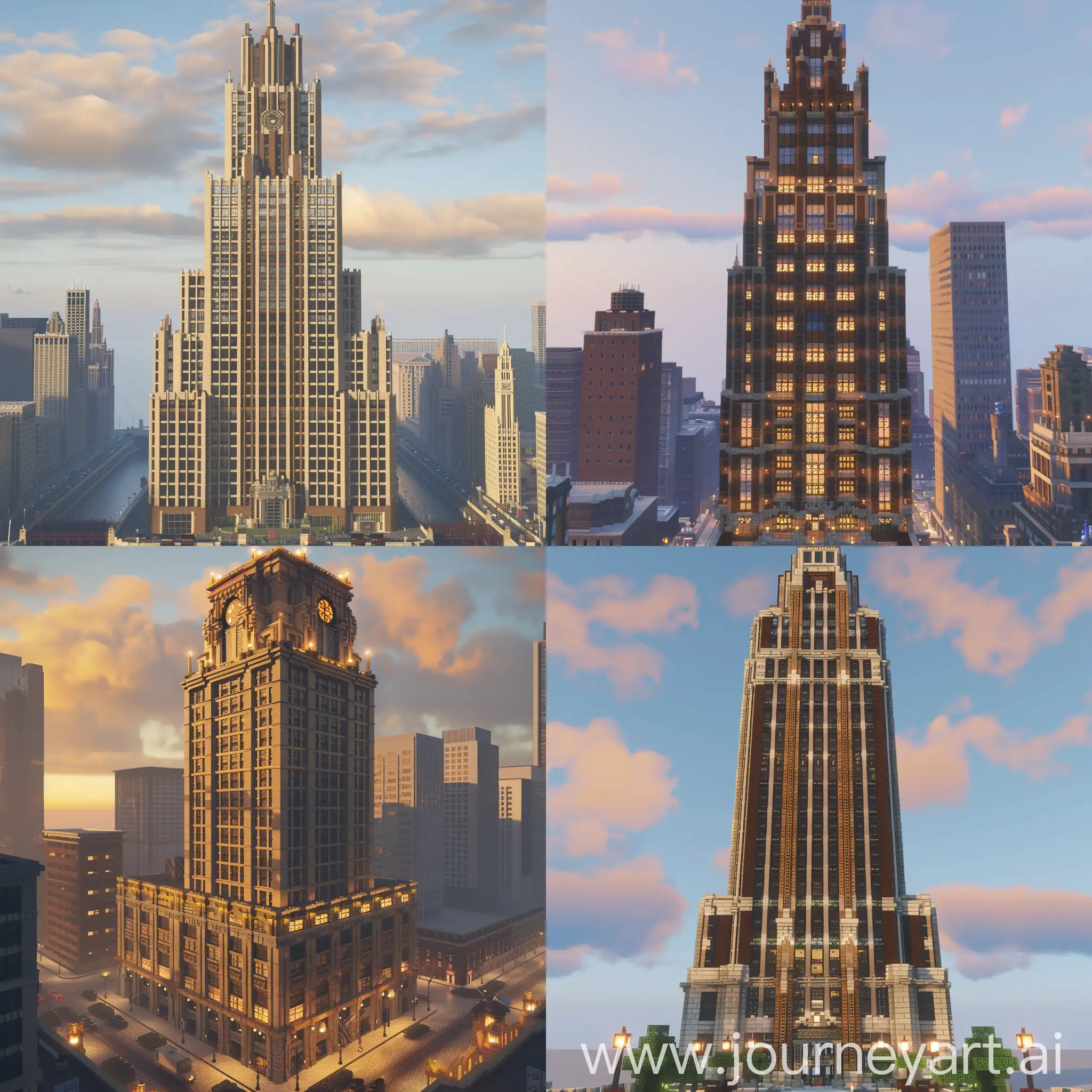 1920s-Chicago-Style-Skyscraper-at-Dusk