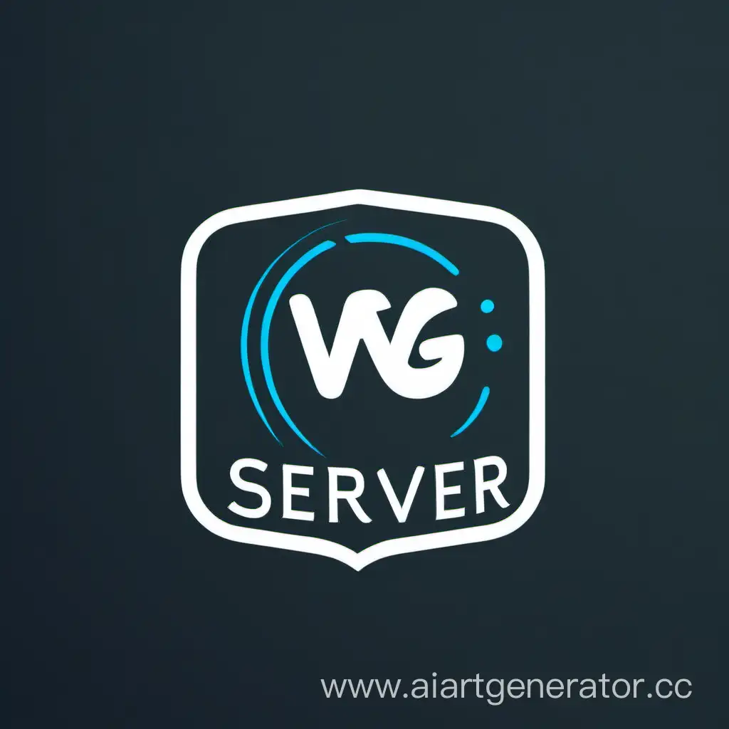 Нарисуй логотип для сервера с текстом WG