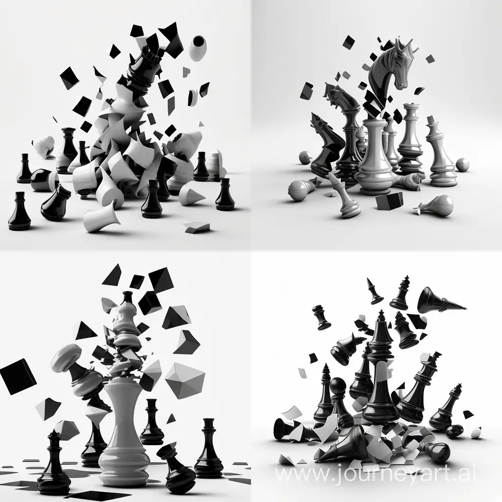 Strategic-Chess-Pieces-Descend-on-White-Canvas