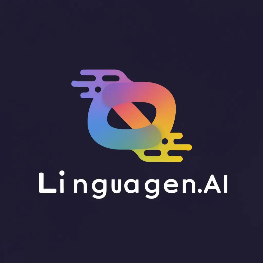 a logo design,with the text "LinguaGenAI", main symbol:Language generative AI,Minimalistic,be used in Education industry,clear background