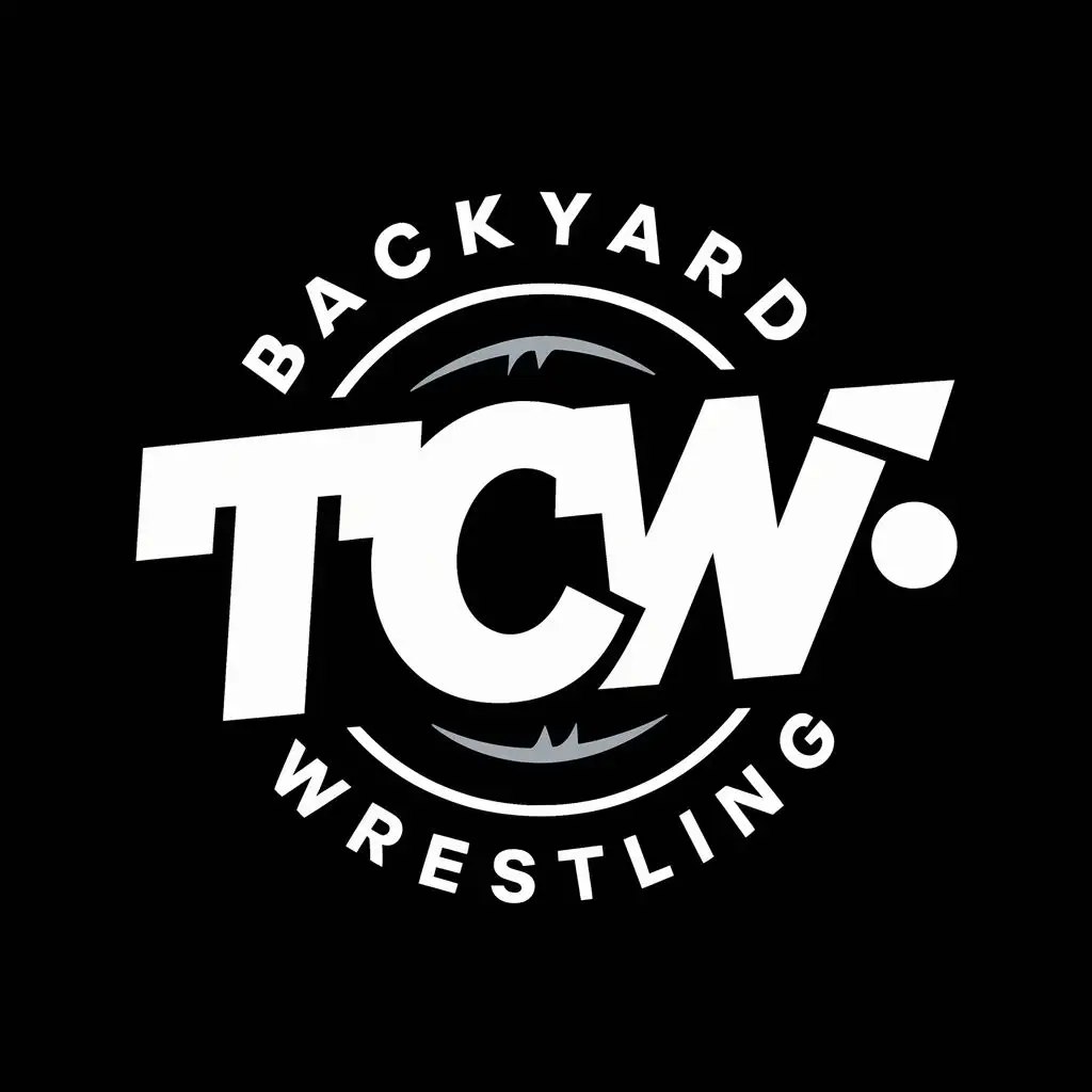 LOGO-Design-For-Backyard-Wrestling-Bold-TCW-Typography-for-Sports-Fitness-Industry