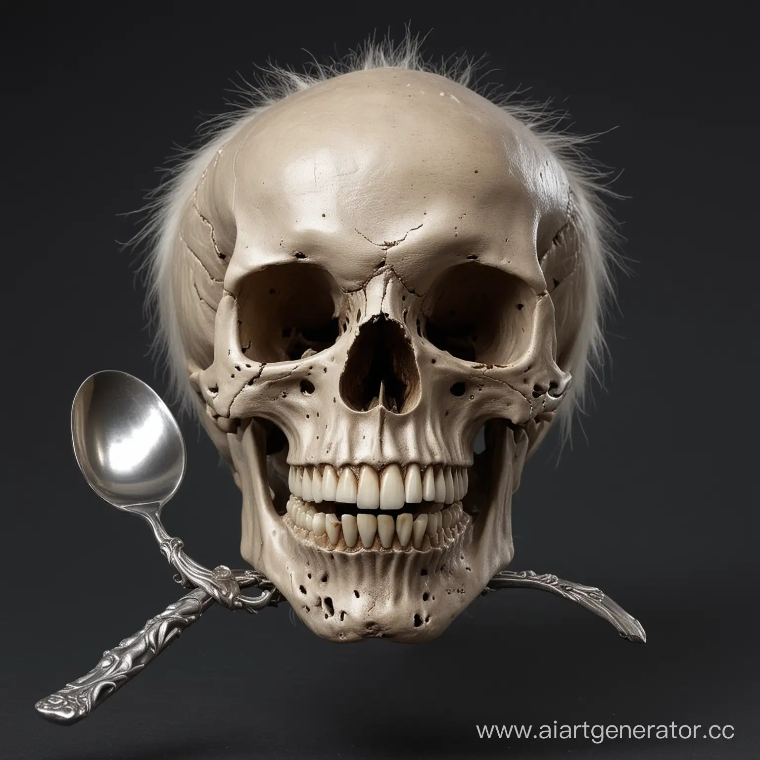 Savage-Chefs-Grinning-Hairy-Skull-with-Stylized-Utensil