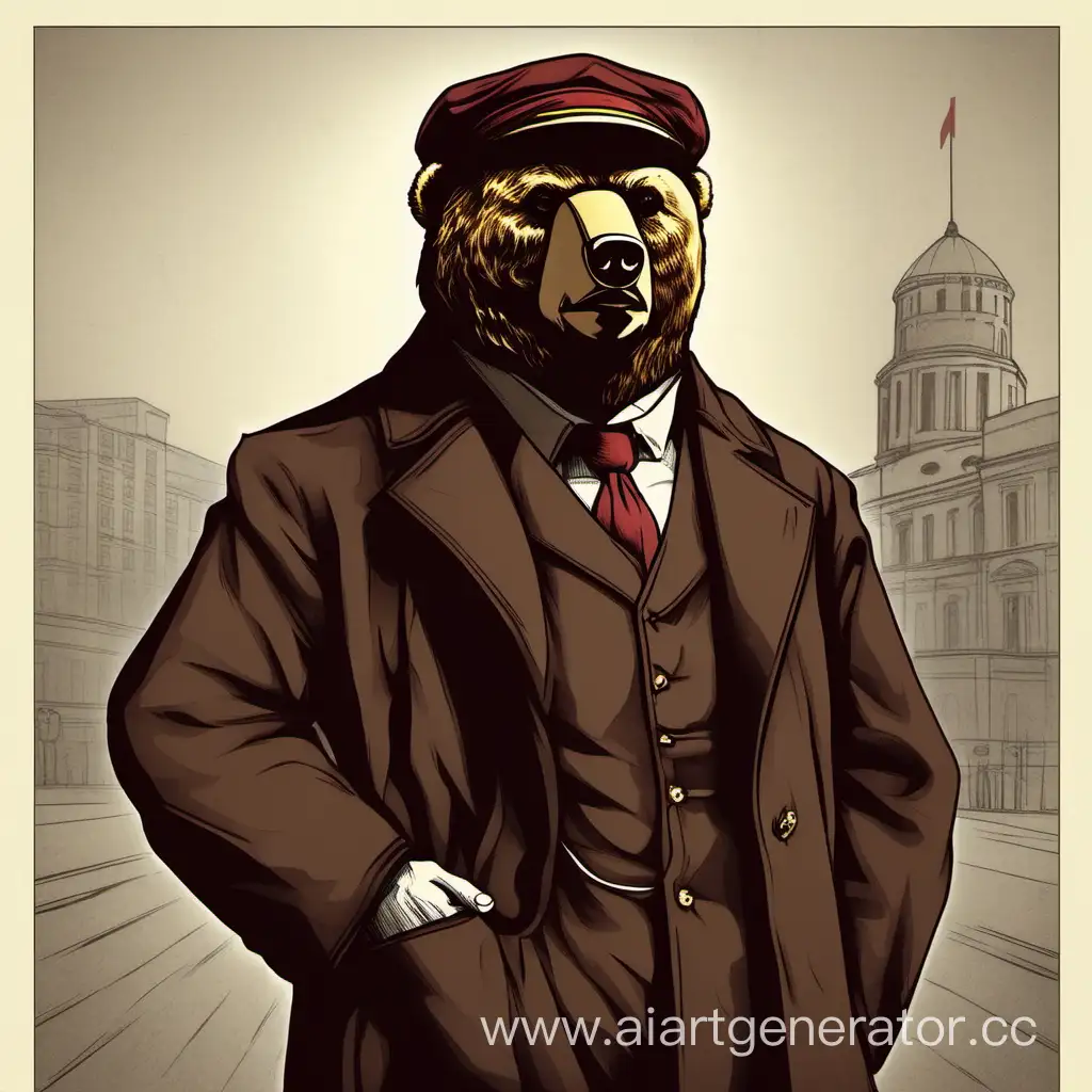Adorable-Lenin-Bear-Plush-Toy-with-Unique-Features