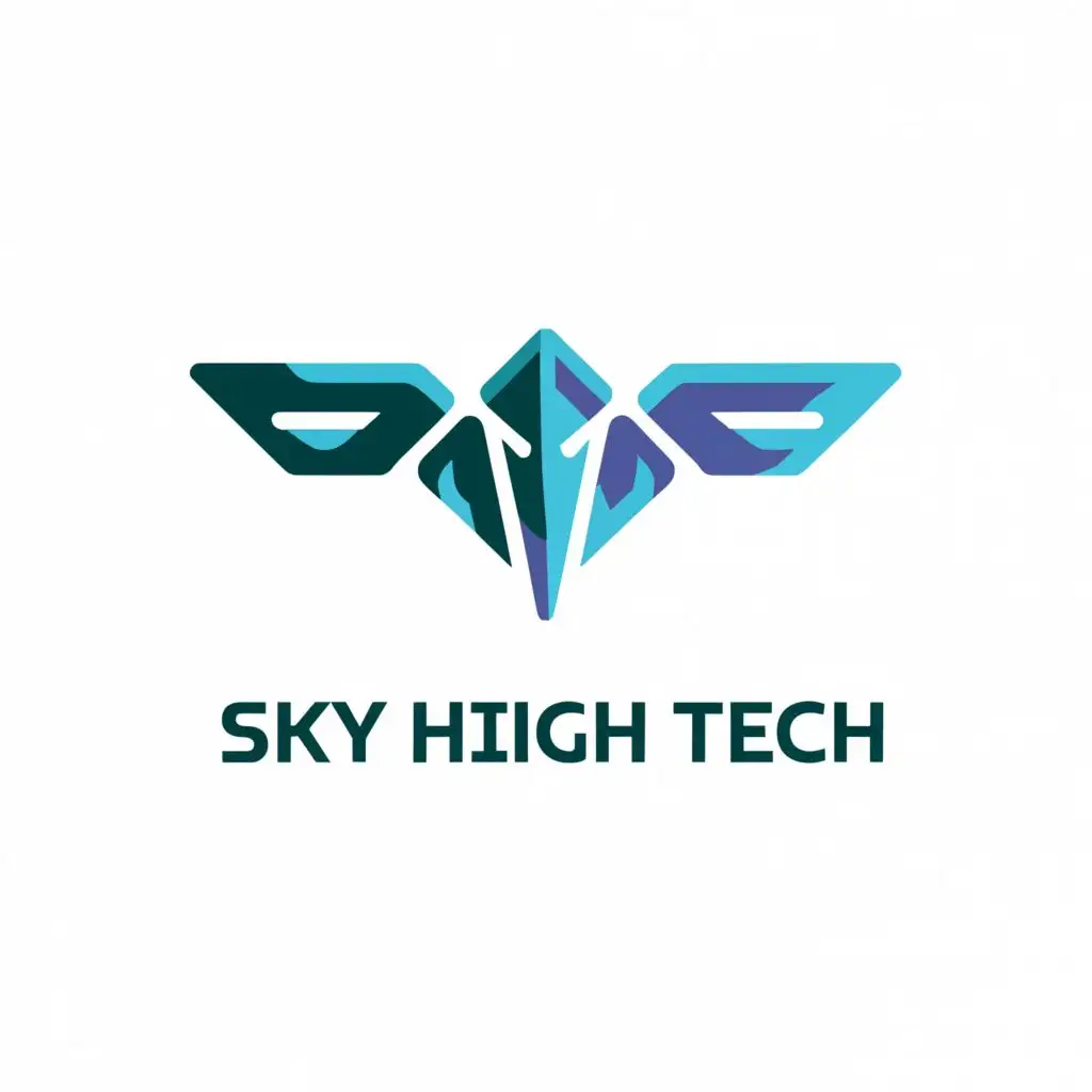 LOGO-Design-for-Sky-High-Tech-Futuristic-Drone-Symbol-with-Modern-Appeal